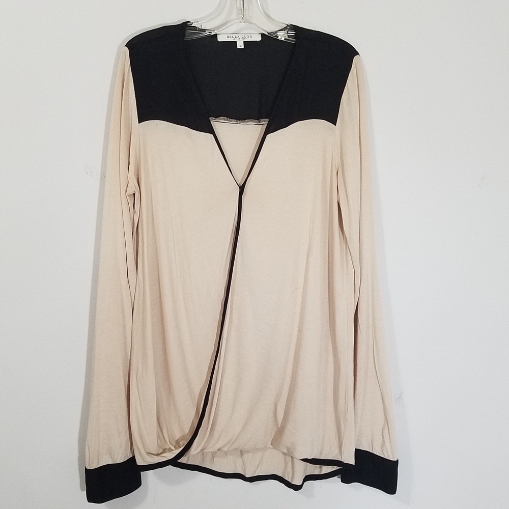 Bella Luxx wrapped modal chiffon blouse top